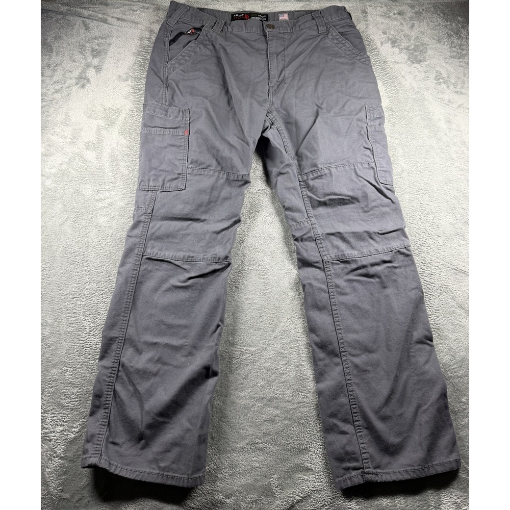 Ariat FR M5 Straight Work Pants Mens 36x32 Gray Stretch Utility